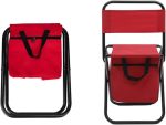 2 Pcs Fishing Chair with Storage Bag Portable Foldable Camping Chair Compact Fishing Stool Hunting Chair Outdoor Backrest Stool for Camping Hunting Fishing Hiking - Image 2