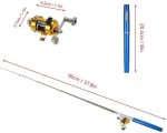 Mini Portable Pocket Fish Rod Pen Aluminum Alloy Fishing Rod Pole Reel Combos… - Image 2