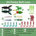 Fishing Lures Kit, Spoon Lures, Soft Plastic Wo, Frog Lures, Bait Tackle Kit for Bass, Trout, Salmon for Freshwater and Saltwater - Image 2