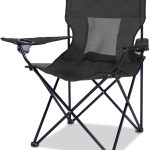 Camping Chair, Outdoor Portable Picnic Folding Fishing Chair with 2 Cup Holder for Fishing, Sports, Beach and Camping