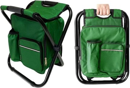 Backpack Cooler Ice Fishing Chair - Waterproof Insulated Backpack Chair - Portable Fishing Chairs for Adults