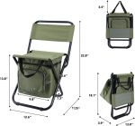 Fishing Chair with Cooler Bag Compact Fishing Stool Foldable Camping Chair - Image 2