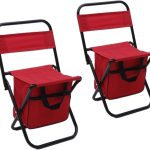 2 Pcs Fishing Chair with Storage Bag Portable Foldable Camping Chair Compact Fishing Stool Hunting Chair Outdoor Backrest Stool for Camping Hunting Fishing Hiking