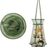 Big Foldable Fish Basket, Galvanized Steel Wire Mesh Fish Trap Portable Fish Cage Foldable Fishing Keep Net for Keeping Fish Alive, Escape-Proof Design,Suitable for Fishing, Dip Nets, and Cast Nets