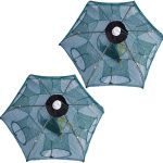 Fishing Net Trap Portable Folded Foldable Crab Net Cast Dip Bait Fish Shrimp Crawfish Langostino Cage mesh Automatic (Small Size,Pack of 2,for Kids)