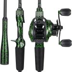 Casting Fishing Rod Combos,  Graphite Blanks, Anti-Reverse Baitcasting Reel, Stainless Steel Guides