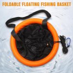 Floating Fishing Basket, Collapsible Fishing Net Portable Nylon-mesh | Coated Nylon Net Bait Storage Cage for Keeping Crayfish Minnows Leaches and Other Live Baits - Image 2