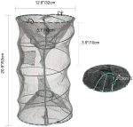 Fishing Bait Trap,2 Packs Crab Trap Minnow Trap Crawfish Trap Lobster Shrimp Collapsible Cast Net Fishing Nets Portable Folded Fishing Accessories,12.6X20.1inches - Image 2