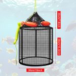 2 Pcs Large Collapsible Floating Fishing Net - Foldable Floating Fish Basket Net - Portable Fish Holder - Mesh Fishing Bait Storage Cage Trap for Minnows, Shrimp - Image 2