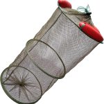 Floatable Fishing Net Fish Basket Collapsible Portable Fish Cage Fishing Keep Net for Crayfish, Crab, Fishes, Fishing Accessories Tool