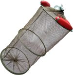 Floatable Fishing Net Fish Basket Collapsible Portable Fish Cage Fishing Keep Net for Crayfish, Crab, Fishes, Fishing Accessories Tool