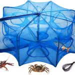 Portable Fishing Bait Trap, Folded Fishing Net Collapsible Net Cast Cage with Zipper, Octagonal Fishing Net Cage for Minnows,Lobster,Crawfish, Shrimp etc.