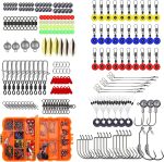 Fishing Lures Set Fish Lure kit for Bass Trout Salmon Freshwater Fish Tackle kit Including Plastic Shrimp Worm Bait Spoon Grasshopper  Jigs Hooks Fishing Gear and Equipment